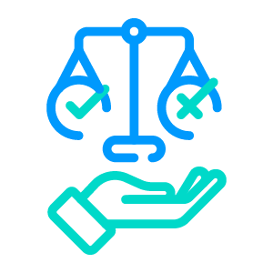 ilustração de mão segurando balança