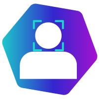 ilustra��o de pessoa com alvo em rosto representando biometria facial