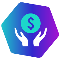 ilustra��o com duas m�os segurando uma moeda