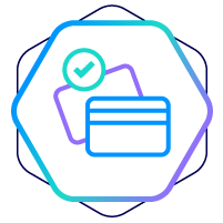 cart�es de cr�dito e s�mbolo de check